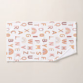 Fun Rainbow Alphabet Pattern Bad Handdoek (Handdoek)