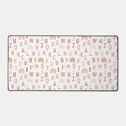 Fun Rainbow Alphabet Pattern Bureaumat (Voorkant)