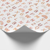 Fun Rainbow Alphabet Pattern Cadeaupapier (Hoek)