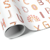 Fun Rainbow Alphabet Pattern Cadeaupapier (Rol Hoek)