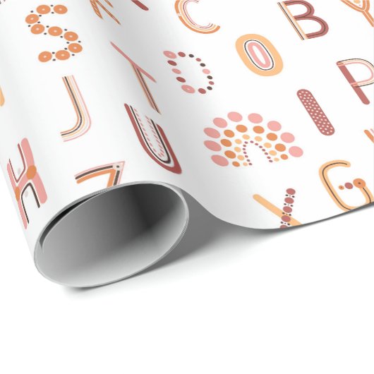Fun Rainbow Alphabet Pattern Cadeaupapier (Rol Hoek)
