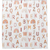 Fun Rainbow Alphabet Pattern Douchegordijn (Voorkant)