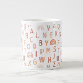 Fun Rainbow Alphabet Pattern Grote Koffiekop (Voorkant)