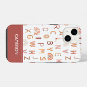 Fun Rainbow Alphabet Pattern iPhone Hoesje (Achterkant horizontaal)