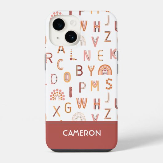 Fun Rainbow Alphabet Pattern iPhone Hoesje (Achterkant)