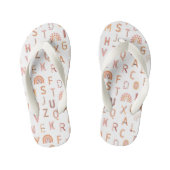 Fun Rainbow Alphabet Pattern Kinder Teenslippers (Voetbed)