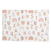 Fun Rainbow Alphabet Pattern Kussensloop (Achterkant)