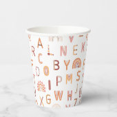 Fun Rainbow Alphabet Pattern Papieren Bekers (Links)