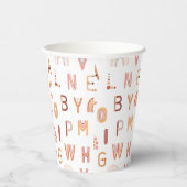 Fun Rainbow Alphabet Pattern Papieren Bekers (Rechts)