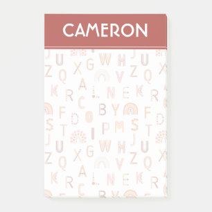 Fun Rainbow Alphabet Pattern Post-it® Notes