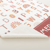 Fun Rainbow Alphabet Pattern Sherpa Deken (3/4)