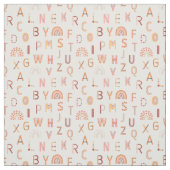 Fun Rainbow Alphabet Pattern Stof (Swatch)