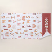 Fun Rainbow Alphabet Pattern Strandlaken (Voorkant)