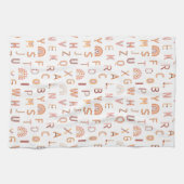 Fun Rainbow Alphabet Pattern Theedoek (Horizontaal)