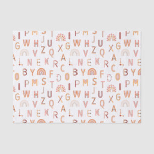 Fun Rainbow Alphabet Pattern Tissuepapier