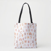 Fun Rainbow Alphabet Pattern Tote Bag (Voorkant)