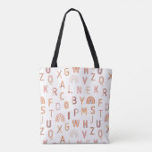 Fun Rainbow Alphabet Pattern Tote Bag (Achterkant)