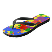 Fun Rainbow Camouflage Camouo Teenslippers (Schuin)