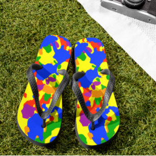 Fun Rainbow Camouflage Camouo Teenslippers