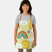 Fun Rainbow Cloud en Sun Cartoon Pattern Schort (Insitu)