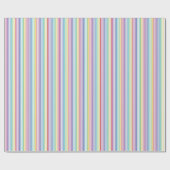 Fun Rainbow Colors Striped Cadeaupapier (Vlak)