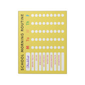 Fun Rainbow Daily Routine Checklist Custom Chores Notitieblok (Linkerzijde)