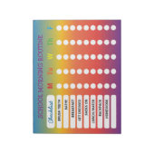 Fun Rainbow Daily Routine Checklist-laptop Notitieblok (Linkerzijde)