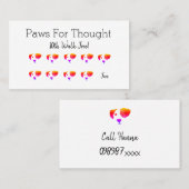 Fun Rainbow Dog Walking Dog Grooming Loyalty Kaart (Voorkant / Achterkant)