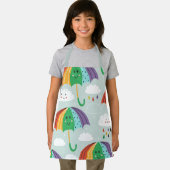 Fun Rainbow en Umbrella Cartoon Pattern Schort (Insitu)