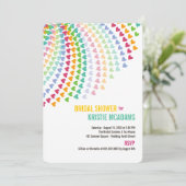 Fun Rainbow Hearts Sprinkles Vrijgezellenfeest uit Kaart (Staand voorkant)