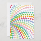 Fun Rainbow Hearts Sprinkles Vrijgezellenfeest uit Kaart (Achterkant)