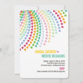 Fun Rainbow Hearts Sprinkles Vrijgezellenfeest uit Kaart (Voorkant)