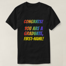Fun Rainbow Kijk "CONGRATS! JE BENT EEN AFSTUDEREN