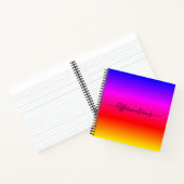 Fun Rainbow met Black Typografie-affirmaties Notitieboek (Binnen)