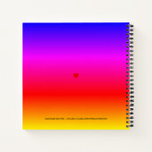 Fun Rainbow met Black Typografie-affirmaties Notitieboek (Achterkant)