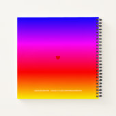 Fun Rainbow met White Typography Affirmnmings Notitieboek (Achterkant)