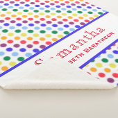 Fun Rainbow Polka Dot Pattern Persoonlijke naam Sherpa Deken (3/4)