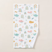 Fun Rainbow & Rain Cloud Pattern Bad Handdoek (Handdoek)