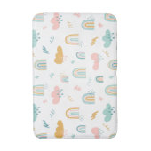 Fun Rainbow & Rain Cloud Pattern Badmat (Voorkant Verticaal)