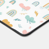 Fun Rainbow & Rain Cloud Pattern Bureaumat (Hoek)