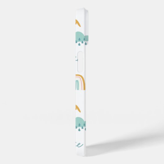 Fun Rainbow & Rain Cloud Pattern Case-Mate iPhone Case (Achterkant / Rechts)