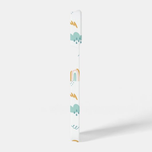 Fun Rainbow & Rain Cloud Pattern iPhone Hoesje (Rechterkant)