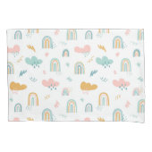 Fun Rainbow & Rain Cloud Pattern Kussensloop (Voorkant)