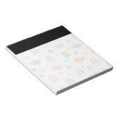 Fun Rainbow & Rain Cloud Pattern Notitieblok (Schuin)
