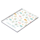 Fun Rainbow & Rain Cloud Pattern Notitieboek (Linkerzijde)