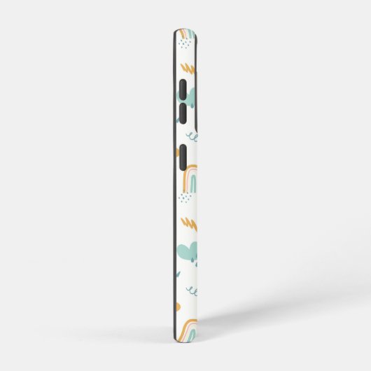 Fun Rainbow & Rain Cloud Pattern Samsung Galaxy Hoesje (Rechterkant)