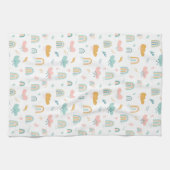 Fun Rainbow & Rain Cloud Pattern Theedoek (Horizontaal)