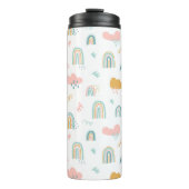 Fun Rainbow & Rain Cloud Pattern Thermosbeker (Voorkant)