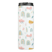 Fun Rainbow & Rain Cloud Pattern Thermosbeker (Achterkant)
