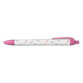 Fun Rainbow & Rain Cloud Pattern Zwarte Inkt Pen (Bovenkant)